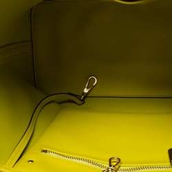 مملوكة مسبقًا حقيبة يد توتس مايكل كورس جيت سيت جلد أخضر نيون صغيرة