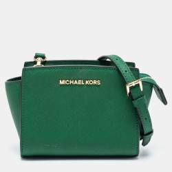 Michael Kors Green Leather Mini Selma Crossbody Bag Michael Kors | TLC