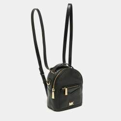 Pre Owned Michael Kors Black Leather Jessa Convertible Backpack