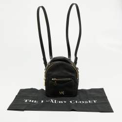 Pre Owned Michael Kors Black Leather Jessa Convertible Backpack