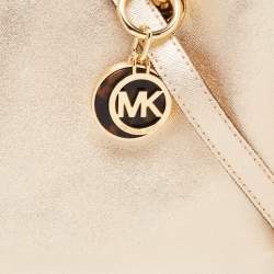 مملوكة مسبقًا MICHAEL Michael Kors Metallic Gold Leather Medium Cynthia Tote