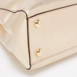 مملوكة مسبقًا MICHAEL Michael Kors Metallic Gold Leather Medium Cynthia Tote