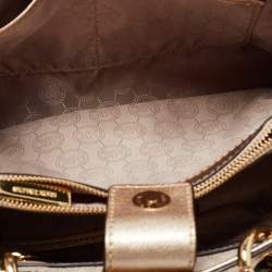 مملوكة مسبقًا MICHAEL Michael Kors Metallic Gold Leather Medium Cynthia Tote
