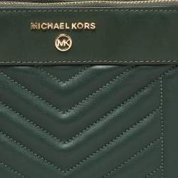 Pre Owned Michael Kors Green Quilted Leather Susan Shoulder Bag