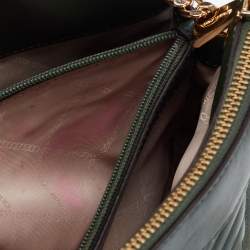 Pre Owned Michael Kors Green Quilted Leather Susan Shoulder Bag