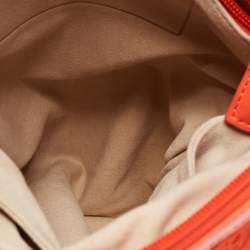 Pre Owned Michael Kors Neon Orange Neoprene and Patent Leather Messenger Bag