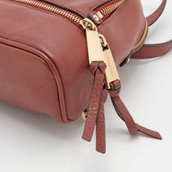 مملوكة مسبقًا Michael Kors Brown Leather Rhea Zip Backpack