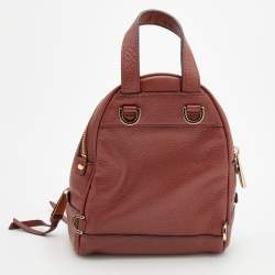 مملوكة مسبقًا Michael Kors Brown Leather Rhea Zip Backpack