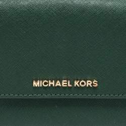 مملوكة مسبقًا حقيبة كروس مايكل كورس جلد خضراء بقلاب