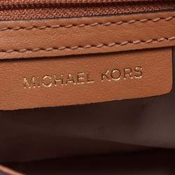 Pre Owned Michael Kors Tan Leather Whitney Top Handle Bag