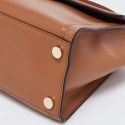 Pre Owned Michael Kors Tan Leather Whitney Top Handle Bag