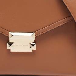 Pre Owned Michael Kors Tan Leather Whitney Top Handle Bag