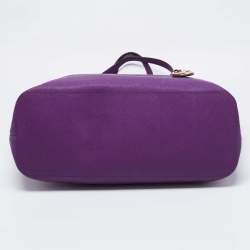 Pre Owned MICHAEL Michael Kors Violet Leather Large Jet Set Travel Tote