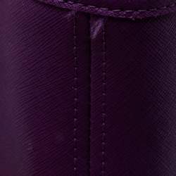 Pre Owned MICHAEL Michael Kors Violet Leather Large Jet Set Travel Tote