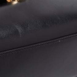 Pre Owned Michael Kors Black Leather Ava Top Handle Bag