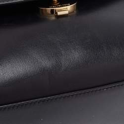 Pre Owned Michael Kors Black Leather Ava Top Handle Bag