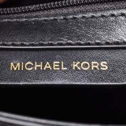 Pre Owned Michael Kors Black Leather Ava Top Handle Bag