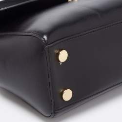 Pre Owned Michael Kors Black Leather Ava Top Handle Bag