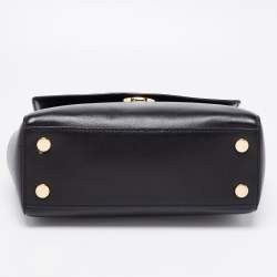 Pre Owned Michael Kors Black Leather Ava Top Handle Bag