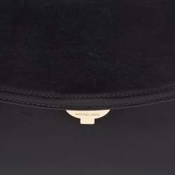 Pre Owned Michael Kors Black Leather Ava Top Handle Bag