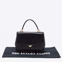 Pre Owned Michael Kors Black Leather Ava Top Handle Bag