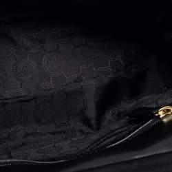 Pre Owned Michael Kors Black Leather Small Marlow Top Handle Bag