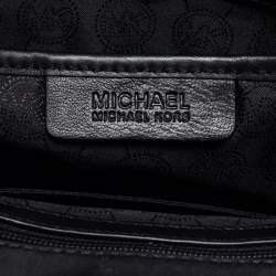 Pre Owned Michael Kors Black Leather Small Marlow Top Handle Bag