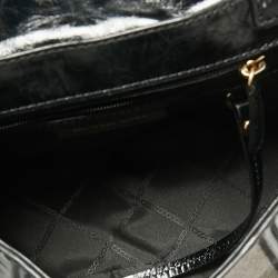 Pre Owned Michael Kors Brown/Black Signature Coated Canvas and Leather Whitney Top Handle Bag