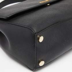 Pre Owned Michael Kors Black Leather Small Ava Top Handle Bag