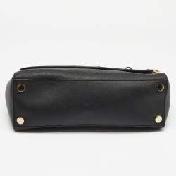 Pre Owned Michael Kors Black Leather Small Ava Top Handle Bag