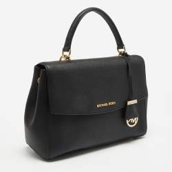Pre Owned Michael Kors Black Leather Small Ava Top Handle Bag