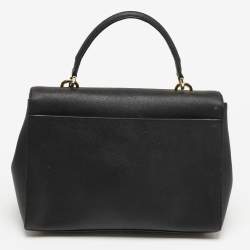Pre Owned Michael Kors Black Leather Small Ava Top Handle Bag