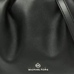 Michael Kors Black Faux Leather Extra-Large Nola Clutch Bag