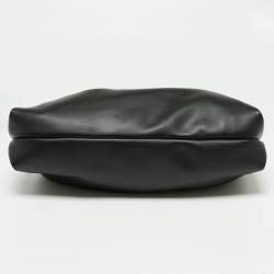 Michael Kors Black Faux Leather Extra-Large Nola Clutch Bag