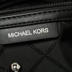 Michael Kors Black Faux Leather Extra-Large Nola Clutch Bag