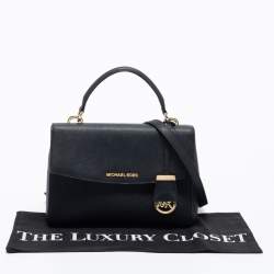 Pre Owned Michael Kors Black Leather Small Ava Top Handle Bag