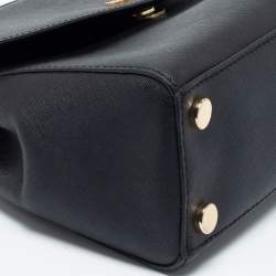 Pre Owned Michael Kors Black Leather Small Ava Top Handle Bag