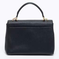 Pre Owned Michael Kors Black Leather Small Ava Top Handle Bag