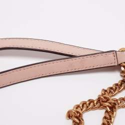 Pre Owned Michael Kors Dusty Pink Floral Quilted Leather Vivianne Shoulder Bag