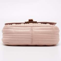 Pre Owned Michael Kors Dusty Pink Floral Quilted Leather Vivianne Shoulder Bag