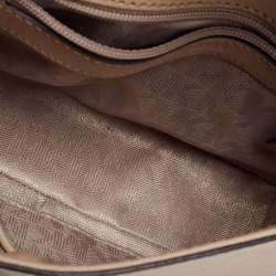 Pre Owned Michael Kors Beige Saffiano Leather Ava Extra Small Top Handle Bag