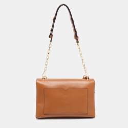Pre Owned Michael Kors Tan Leather Cece Chain Top Handle Bag