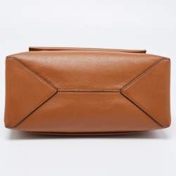 Pre Owned Michael Kors Tan Leather Cece Chain Top Handle Bag