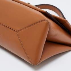 Pre Owned Michael Kors Tan Leather Cece Chain Top Handle Bag