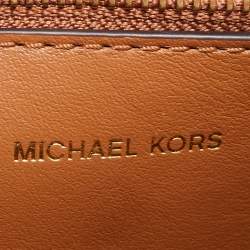 Pre Owned Michael Kors Tan Leather Cece Chain Top Handle Bag
