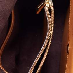 Pre Owned Michael Kors Tan Leather Cece Chain Top Handle Bag