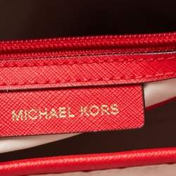 Pre Owned حقيبة يد توتس مايكل كورس جيت سيت جلد أحمر