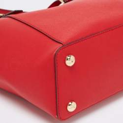 Pre Owned حقيبة يد توتس مايكل كورس جيت سيت جلد أحمر