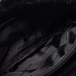 Pre Owned حقيبة كتف مايكل كورس سلون فرو وحواف جلد سوداء بسلسلة