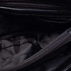 Pre Owned حقيبة كتف مايكل كورس سلون فرو وحواف جلد سوداء بسلسلة